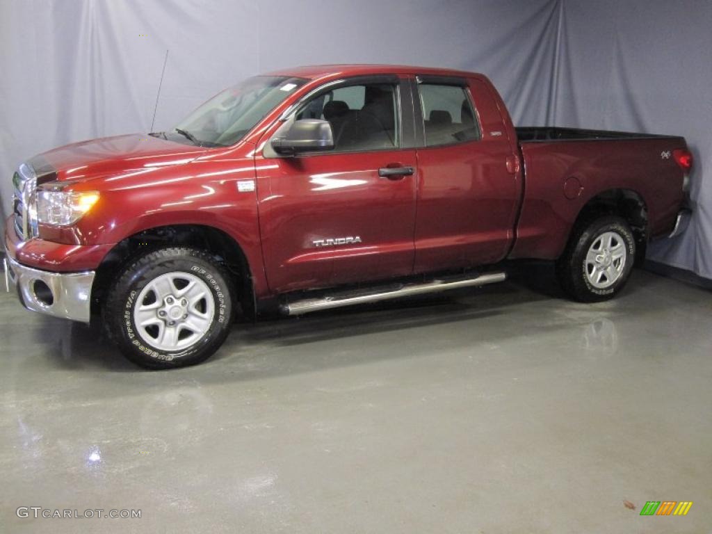 2007 Tundra SR5 Double Cab 4x4 - Salsa Red Pearl / Black photo #2
