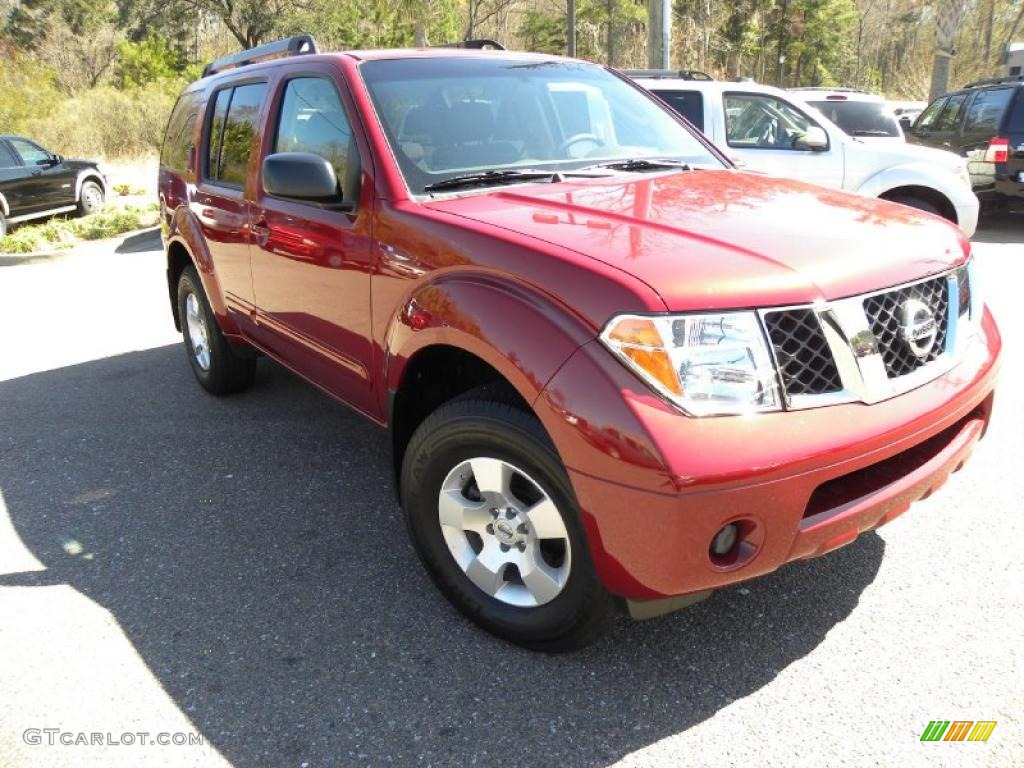 2007 Pathfinder S 4x4 - Red Brawn / Graphite photo #1