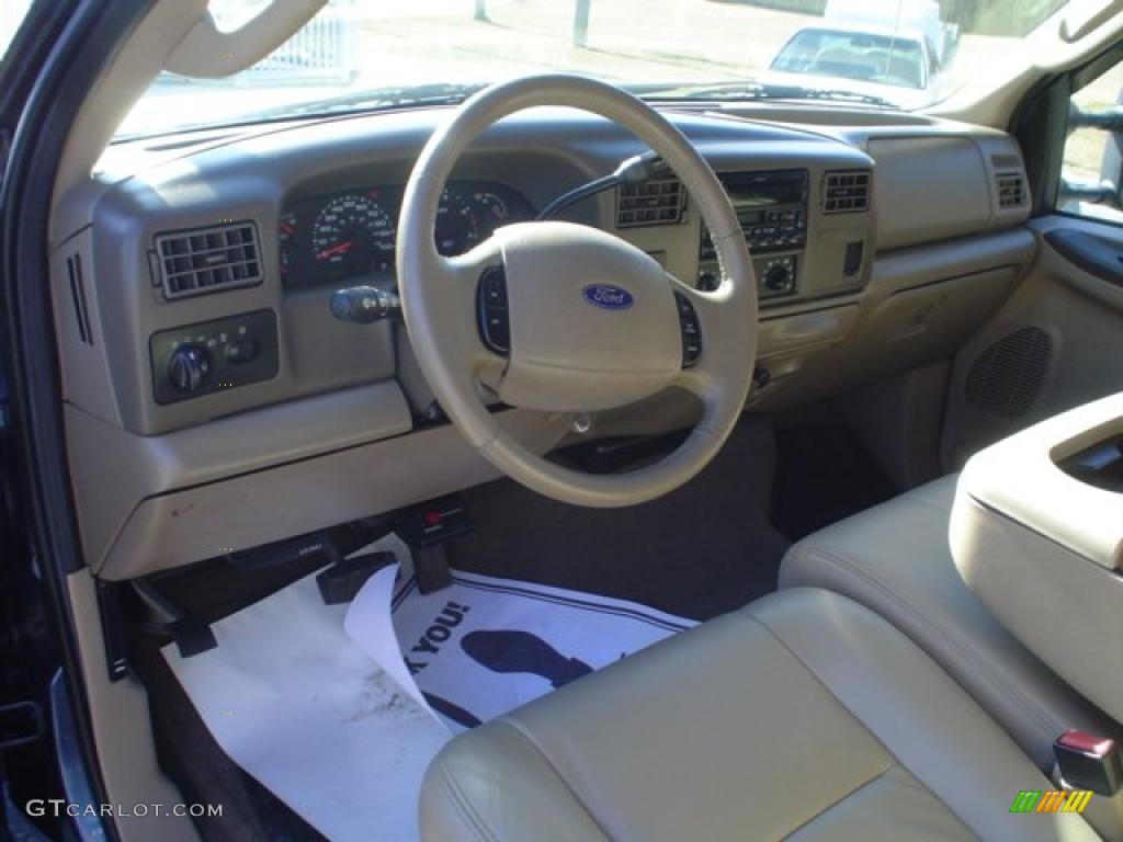 2004 F250 Super Duty XLT Crew Cab 4x4 - True Blue Metallic / Medium Parchment photo #22