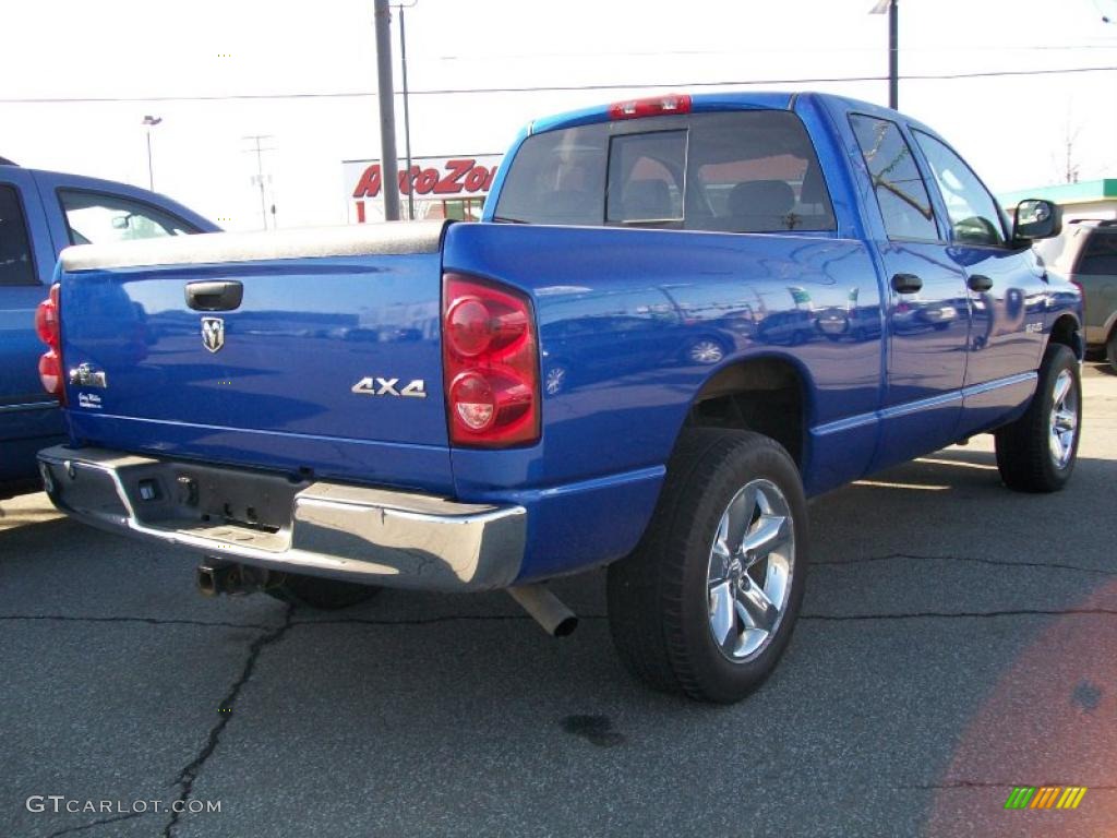 2008 Ram 1500 Big Horn Edition Quad Cab 4x4 - Patriot Blue Pearl / Medium Slate Gray photo #5