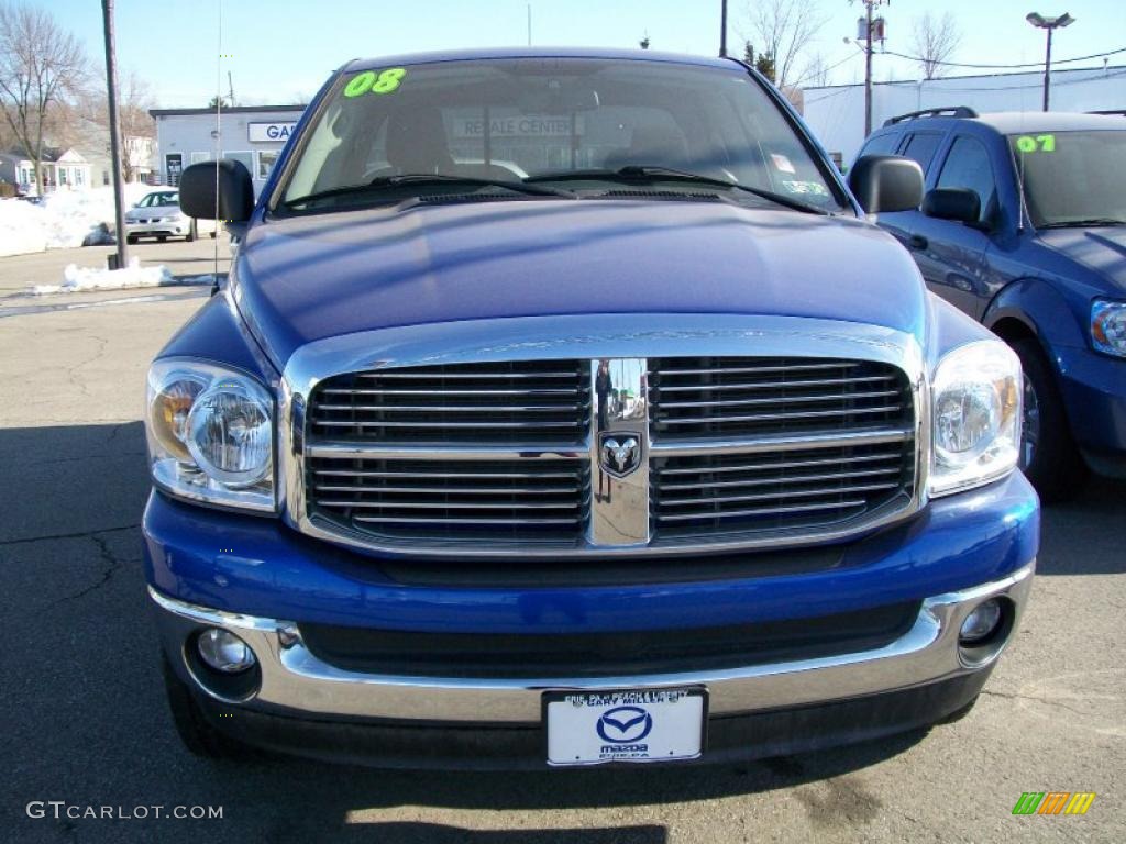 2008 Ram 1500 Big Horn Edition Quad Cab 4x4 - Patriot Blue Pearl / Medium Slate Gray photo #8