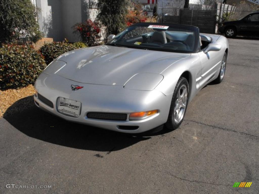 2002 Corvette Convertible - Quicksilver Metallic / Black photo #3
