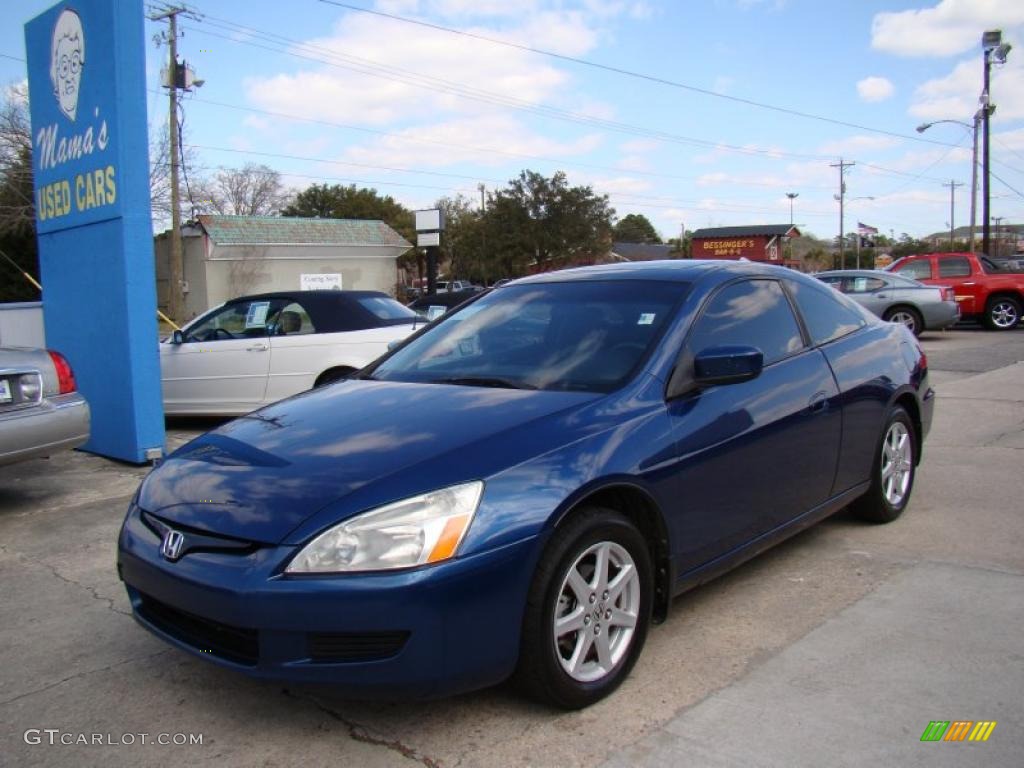 2003 Accord EX V6 Coupe - Sapphire Blue Pearl / Black photo #4