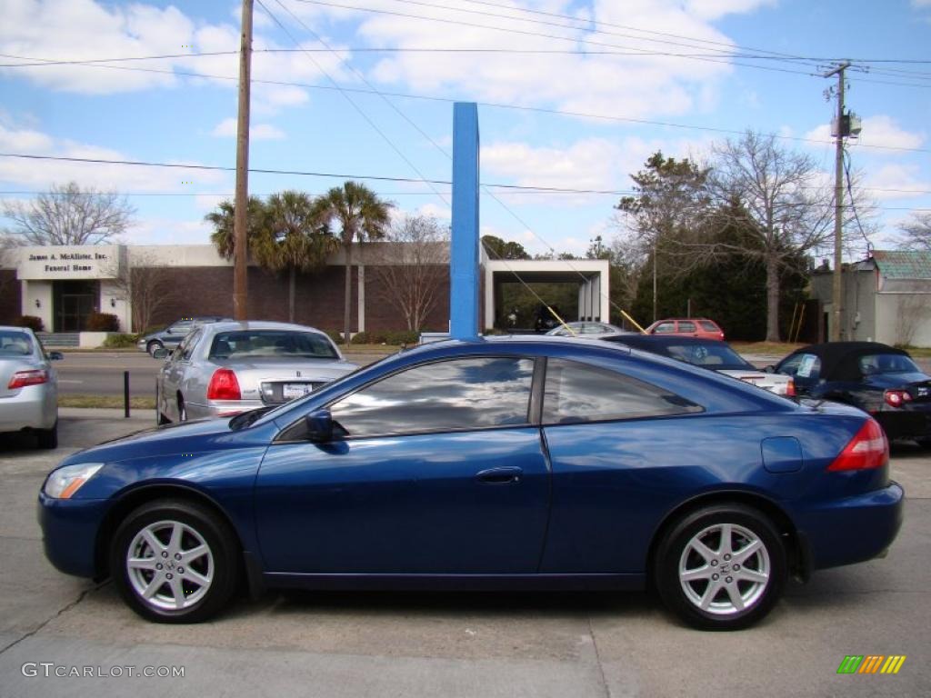 2003 Accord EX V6 Coupe - Sapphire Blue Pearl / Black photo #5