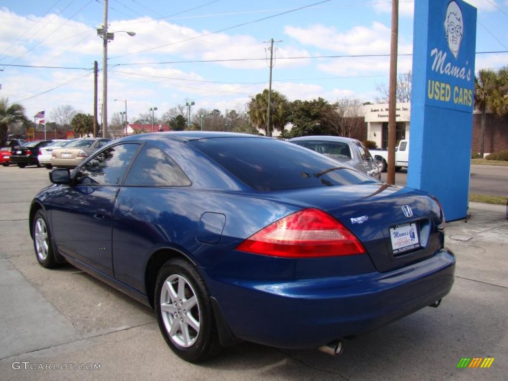 2003 Accord EX V6 Coupe - Sapphire Blue Pearl / Black photo #6
