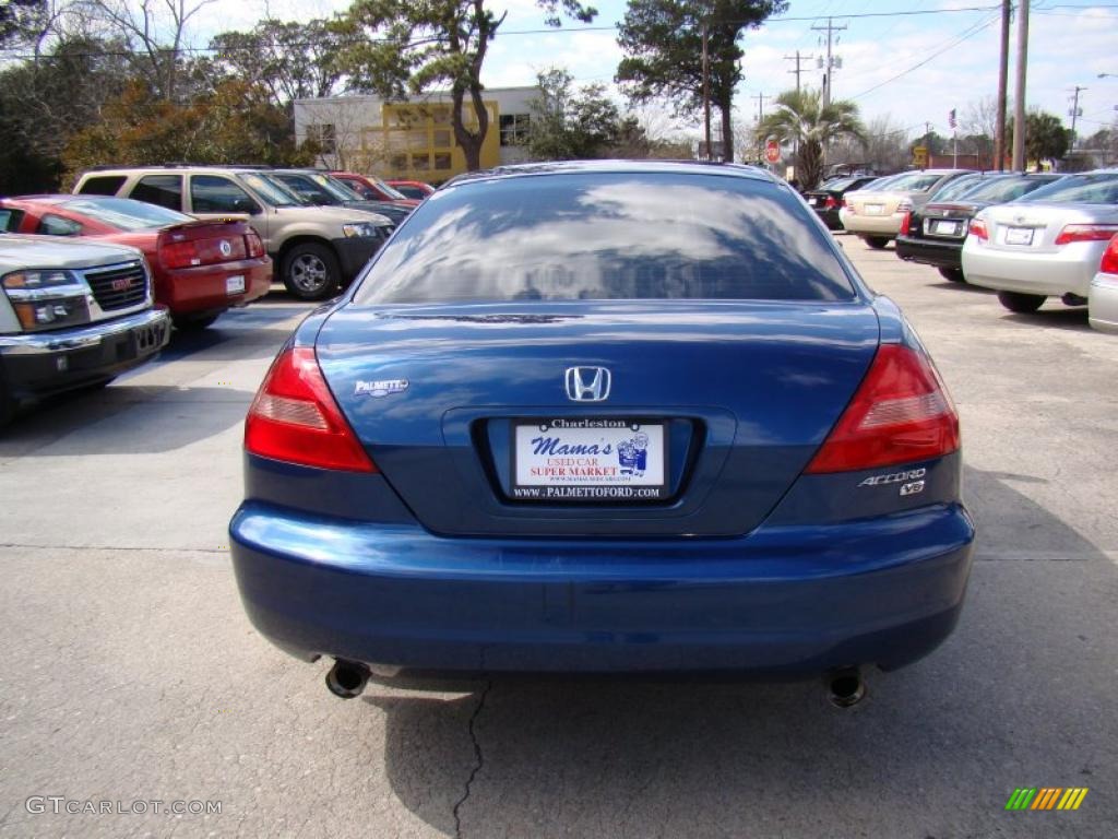 2003 Accord EX V6 Coupe - Sapphire Blue Pearl / Black photo #7