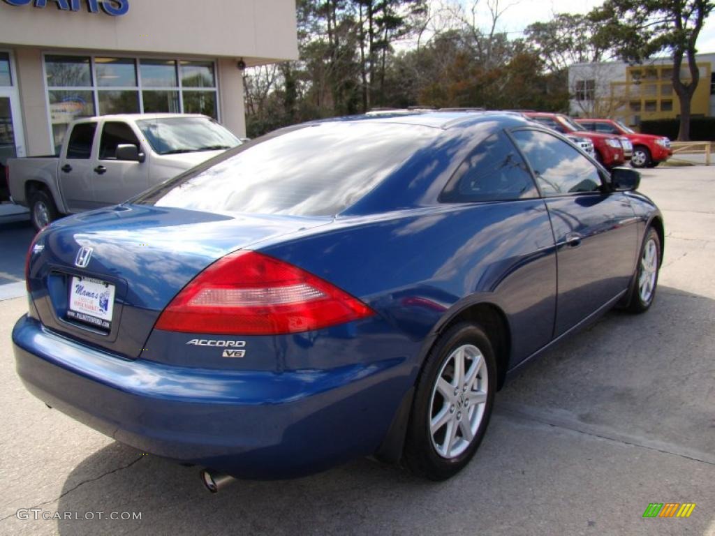 2003 Accord EX V6 Coupe - Sapphire Blue Pearl / Black photo #8