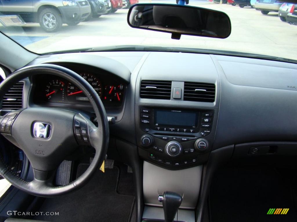 2003 Accord EX V6 Coupe - Sapphire Blue Pearl / Black photo #13