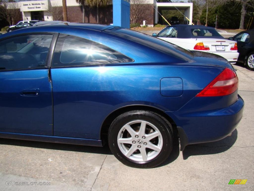 2003 Accord EX V6 Coupe - Sapphire Blue Pearl / Black photo #29