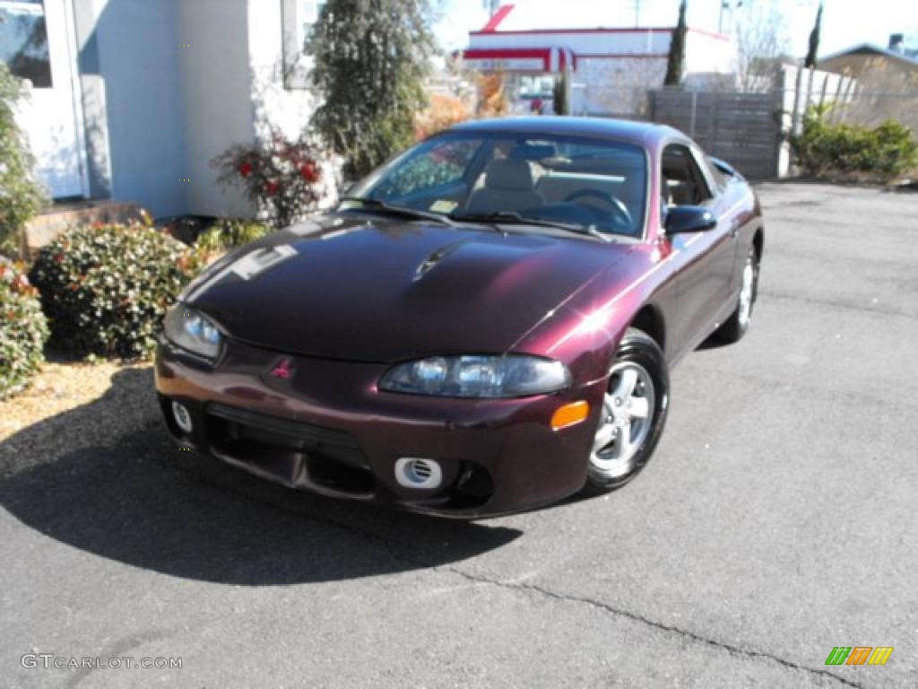 1997 Eclipse RS Coupe - Barcelona Red Pearl Metallic / Beige photo #3