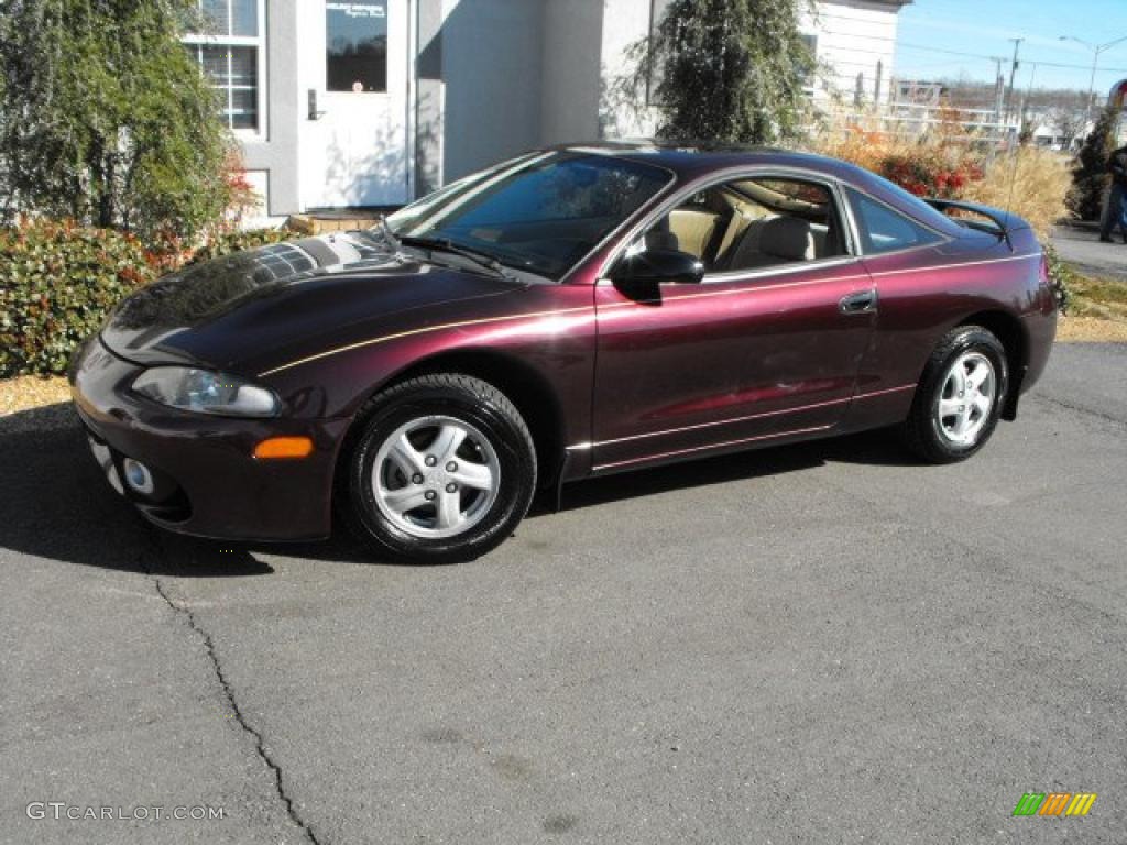 1997 Eclipse RS Coupe - Barcelona Red Pearl Metallic / Beige photo #4