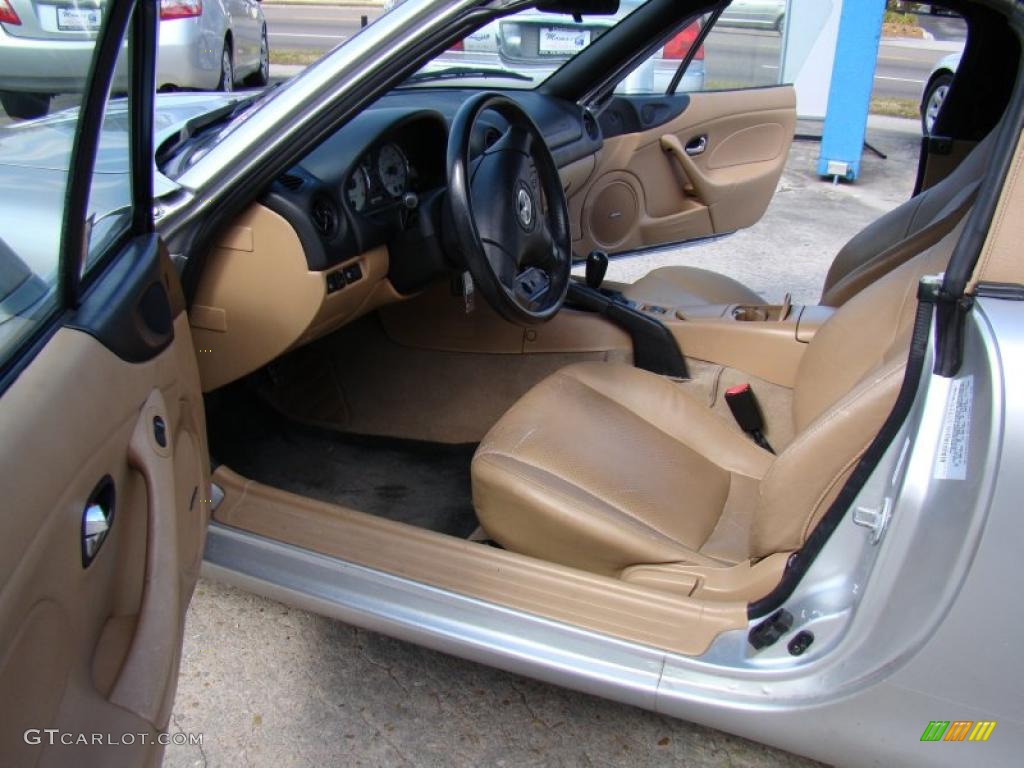 2002 MX-5 Miata LS Roadster - Sunlight Silver Metallic / Tan photo #9