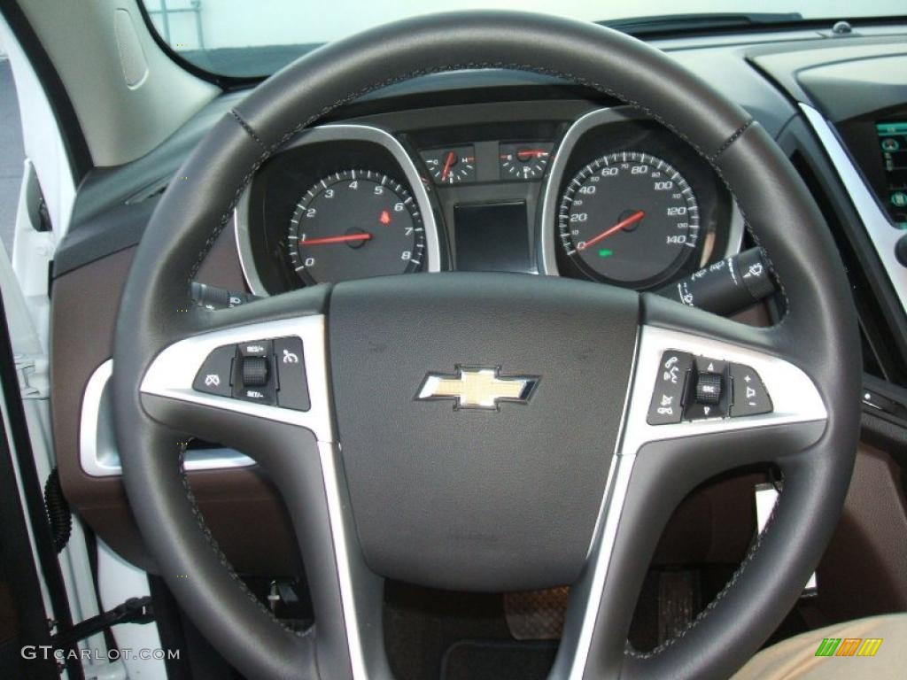 2010 Equinox LTZ - Summit White / Jet Black/Brownstone photo #20