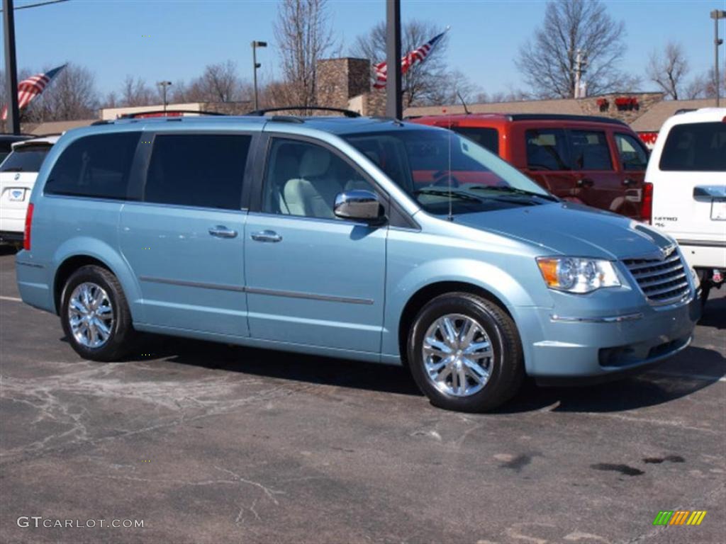 2008 Town & Country Limited - Clearwater Blue Pearlcoat / Medium Slate Gray/Light Shale photo #2