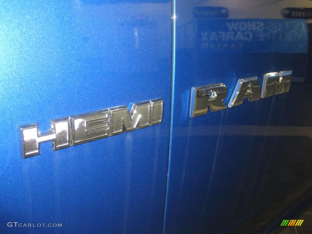 2010 Ram 1500 ST Crew Cab - Deep Water Blue Pearl / Light Pebble Beige/Bark Brown photo #7
