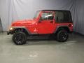 2006 Flame Red Jeep Wrangler X 4x4  photo #2