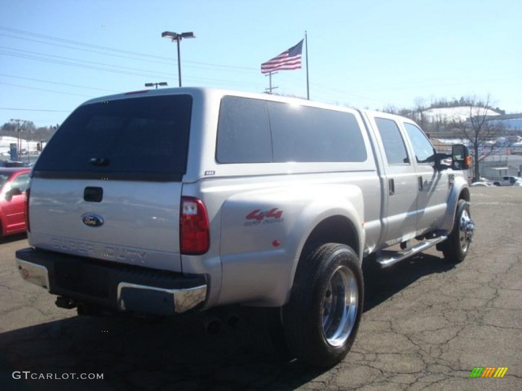 2008 F450 Super Duty Lariat Crew Cab 4x4 Dually - Silver Metallic / Medium Stone Grey photo #4