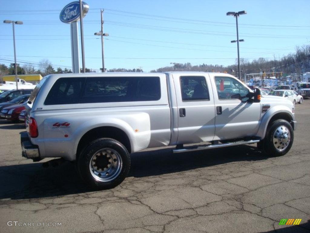 2008 F450 Super Duty Lariat Crew Cab 4x4 Dually - Silver Metallic / Medium Stone Grey photo #5