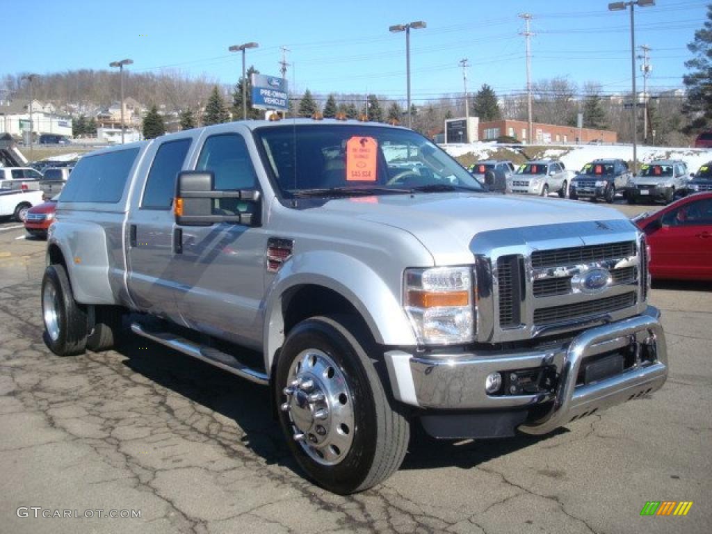 2008 F450 Super Duty Lariat Crew Cab 4x4 Dually - Silver Metallic / Medium Stone Grey photo #6