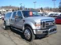 2008 Silver Metallic Ford F450 Super Duty Lariat Crew Cab 4x4 Dually  photo #6