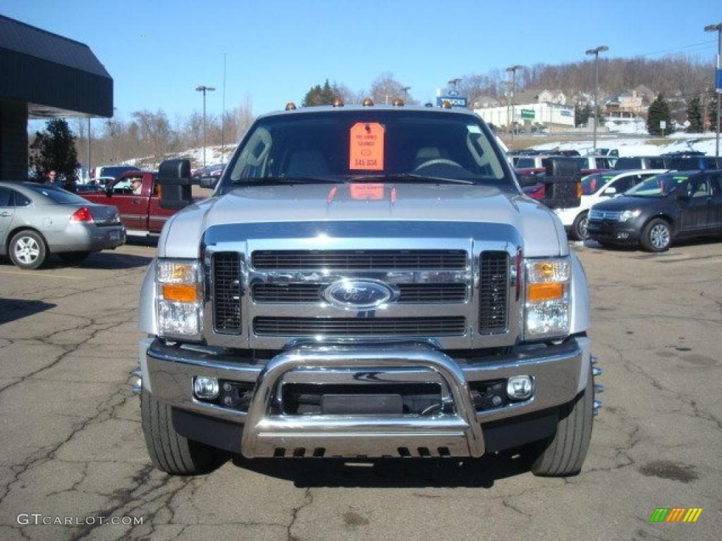 2008 F450 Super Duty Lariat Crew Cab 4x4 Dually - Silver Metallic / Medium Stone Grey photo #10