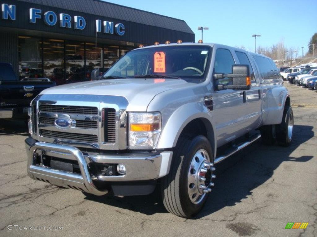 2008 F450 Super Duty Lariat Crew Cab 4x4 Dually - Silver Metallic / Medium Stone Grey photo #11