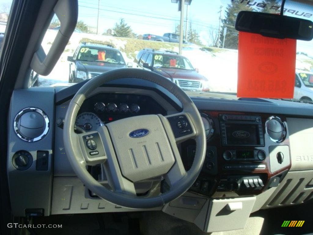 2008 F450 Super Duty Lariat Crew Cab 4x4 Dually - Silver Metallic / Medium Stone Grey photo #14