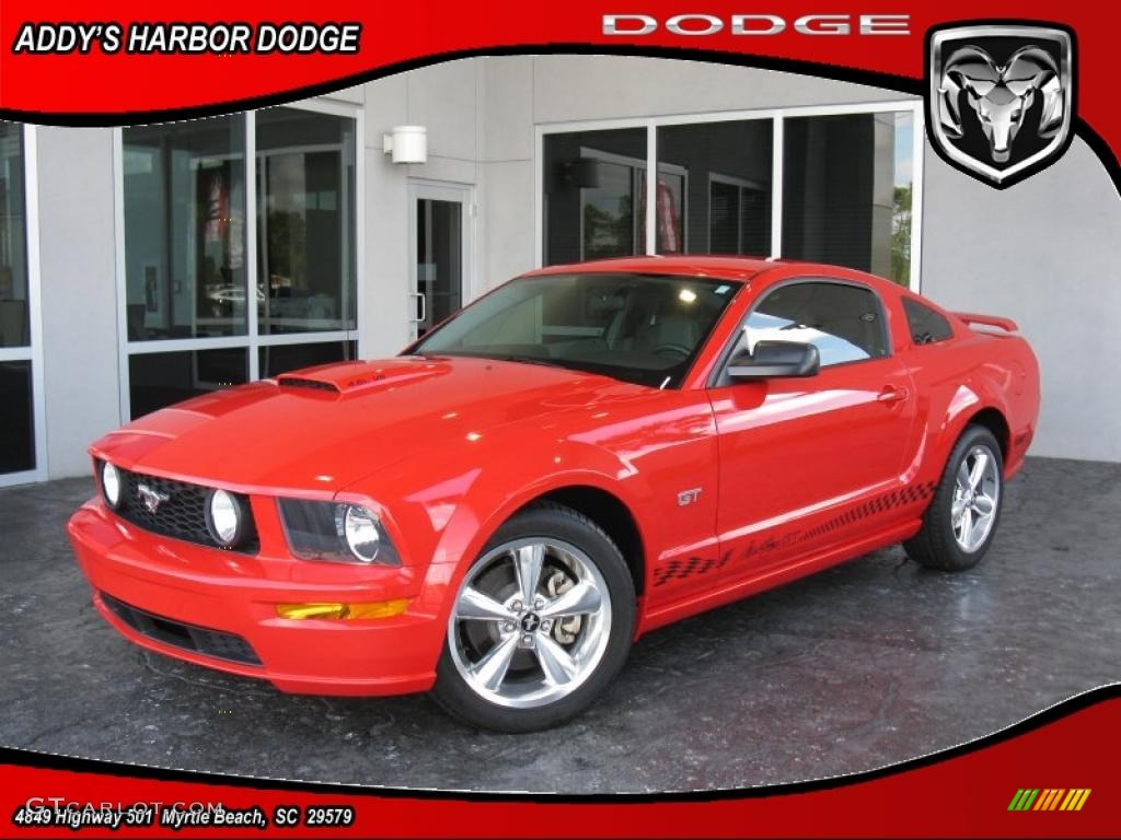 2008 Mustang GT Premium Coupe - Torch Red / Light Graphite photo #1