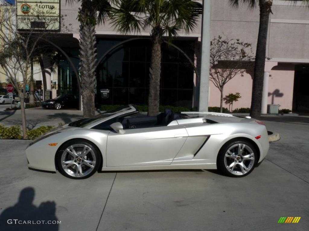 Pearl White 2007 Lamborghini Gallardo Spyder Exterior Photo #26703799
