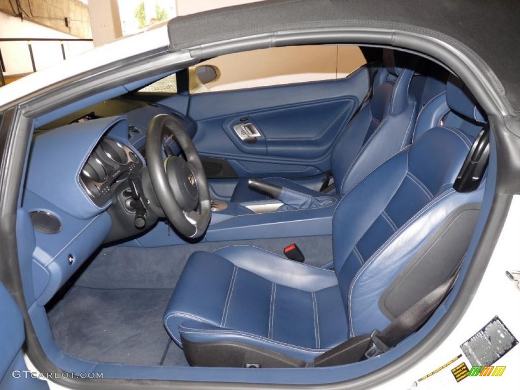 Blue Interior 2007 Lamborghini Gallardo Spyder Photo #26704119