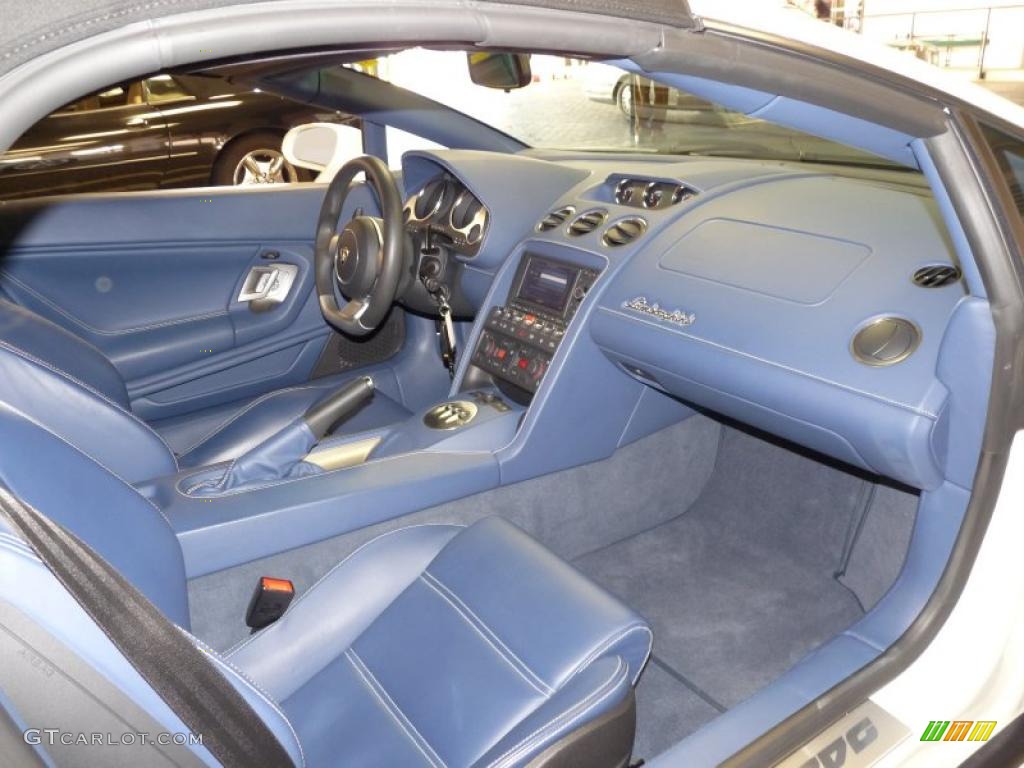 2007 Lamborghini Gallardo Spyder Blue Dashboard Photo #26704185