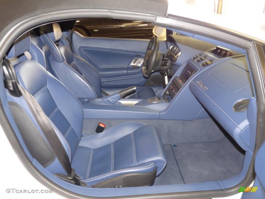 Blue Interior 2007 Lamborghini Gallardo Spyder Photo #26704209