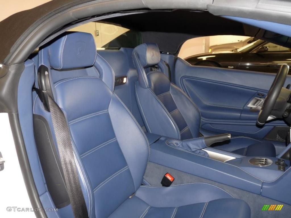 Blue Interior 2007 Lamborghini Gallardo Spyder Photo #26704240