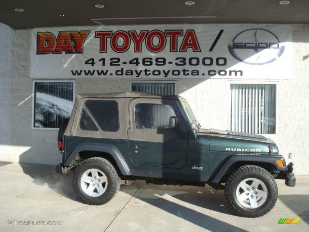 2004 Wrangler Rubicon 4x4 - Shale Green Metallic / Khaki photo #1