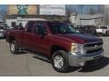 2008 Deep Ruby Metallic Chevrolet Silverado 2500HD LTZ Extended Cab 4x4  photo #1