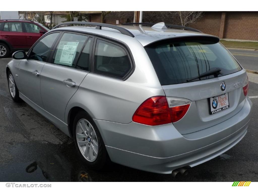 2007 3 Series 328xi Wagon - Titanium Silver Metallic / Black photo #3