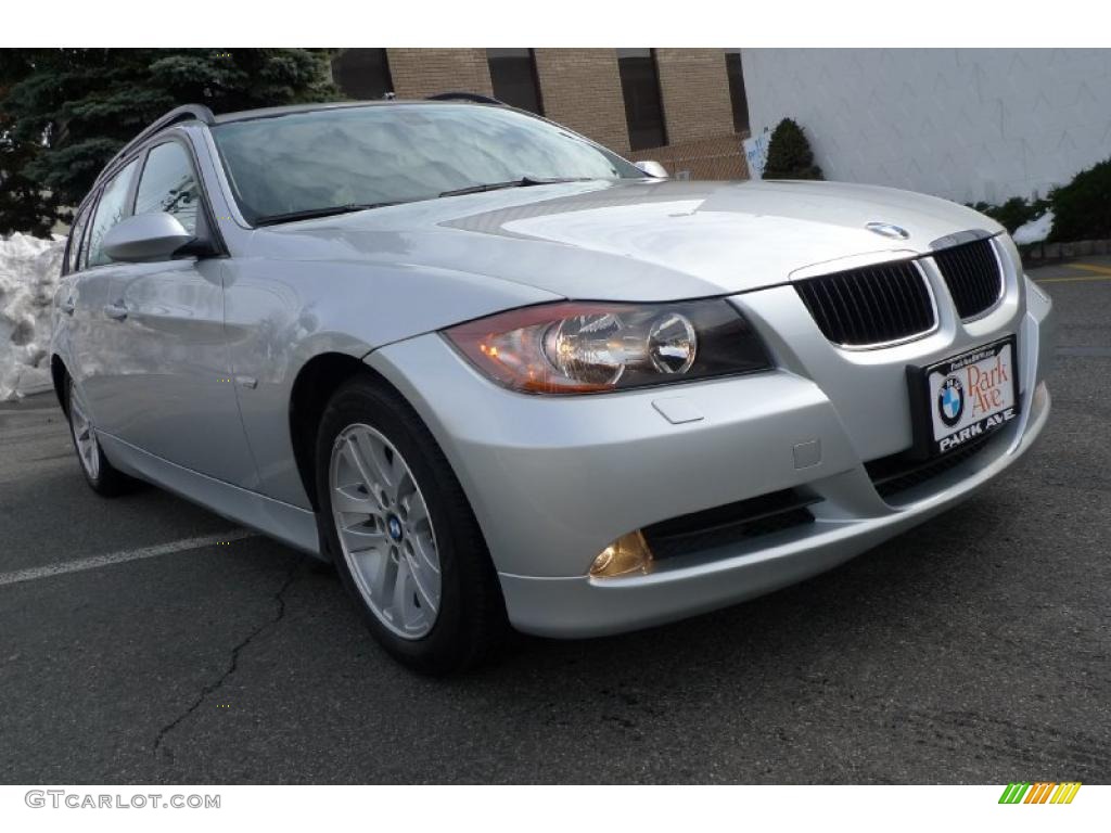 2007 3 Series 328xi Wagon - Titanium Silver Metallic / Black photo #4