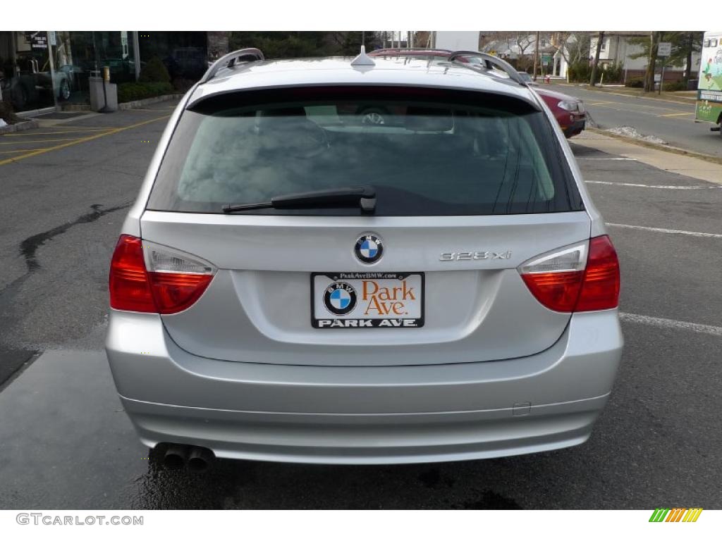 2007 3 Series 328xi Wagon - Titanium Silver Metallic / Black photo #7