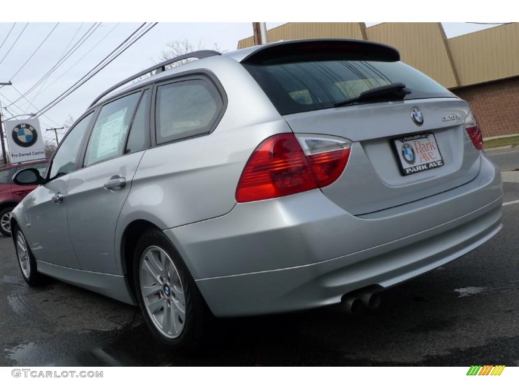 2007 3 Series 328xi Wagon - Titanium Silver Metallic / Black photo #12