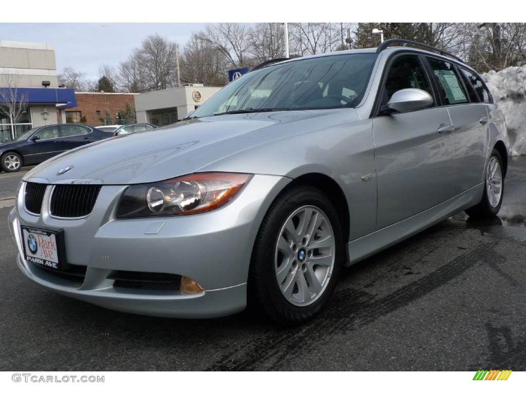 2007 3 Series 328xi Wagon - Titanium Silver Metallic / Black photo #13