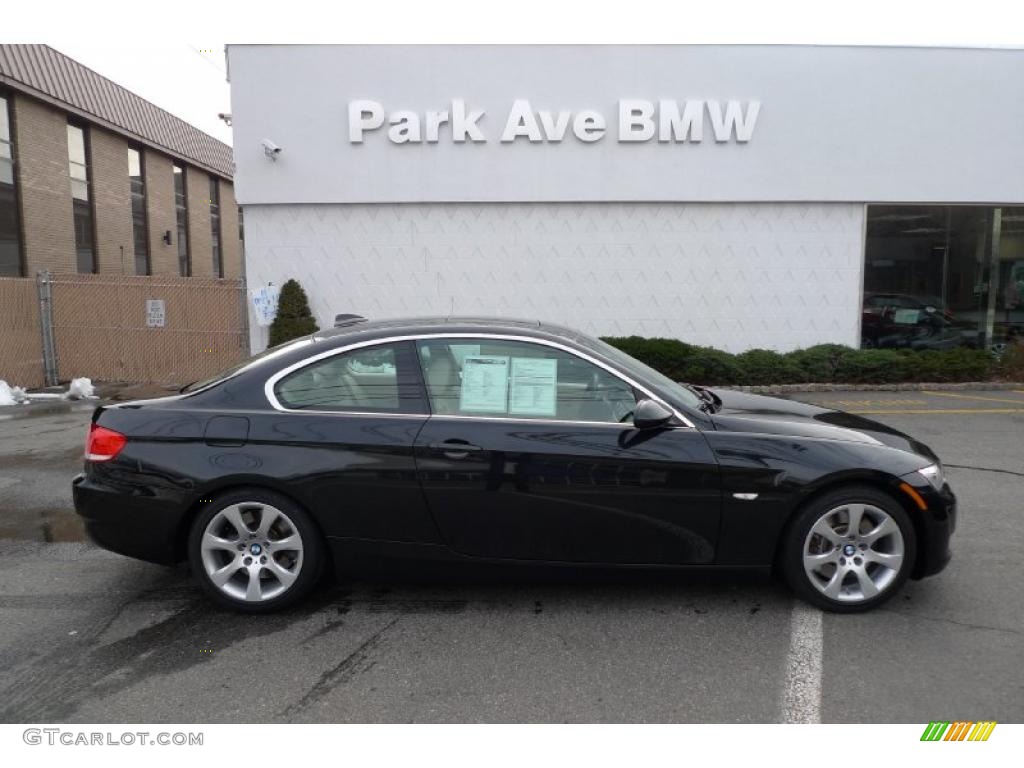 2007 3 Series 335i Coupe - Jet Black / Beige photo #1