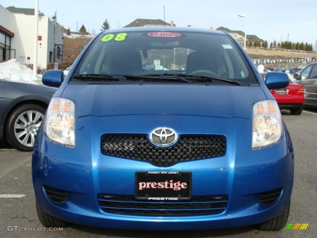 2007 Yaris 3 Door Liftback - Nautical Blue Metallic / Dark Charcoal photo #2