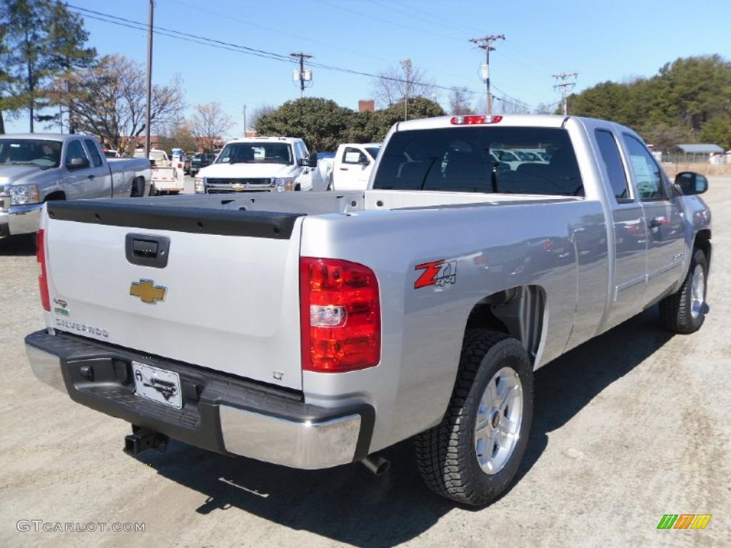 2010 Silverado 1500 LT Extended Cab 4x4 - Sheer Silver Metallic / Ebony photo #4