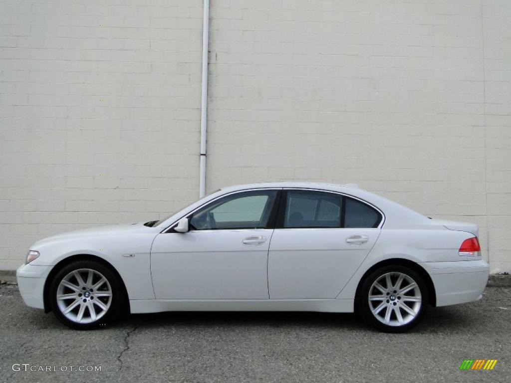 2004 7 Series 745i Sedan - Alpine White / Black/Natural Brown photo #2