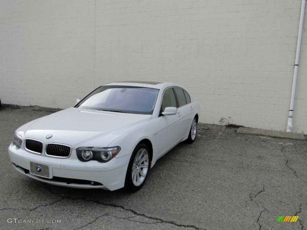 2004 7 Series 745i Sedan - Alpine White / Black/Natural Brown photo #5