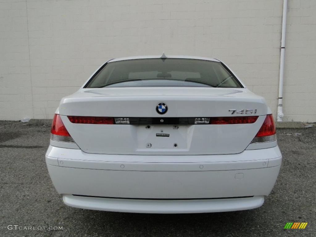 2004 7 Series 745i Sedan - Alpine White / Black/Natural Brown photo #6