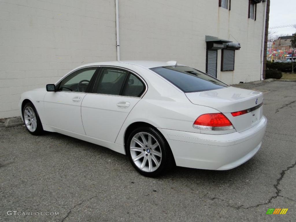 2004 7 Series 745i Sedan - Alpine White / Black/Natural Brown photo #7