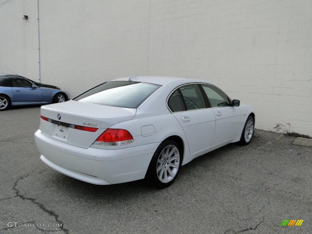 2004 7 Series 745i Sedan - Alpine White / Black/Natural Brown photo #8