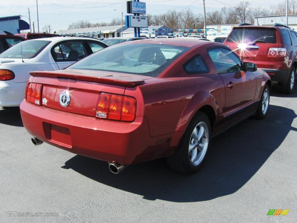 2007 Mustang V6 Premium Coupe - Redfire Metallic / Light Graphite photo #3