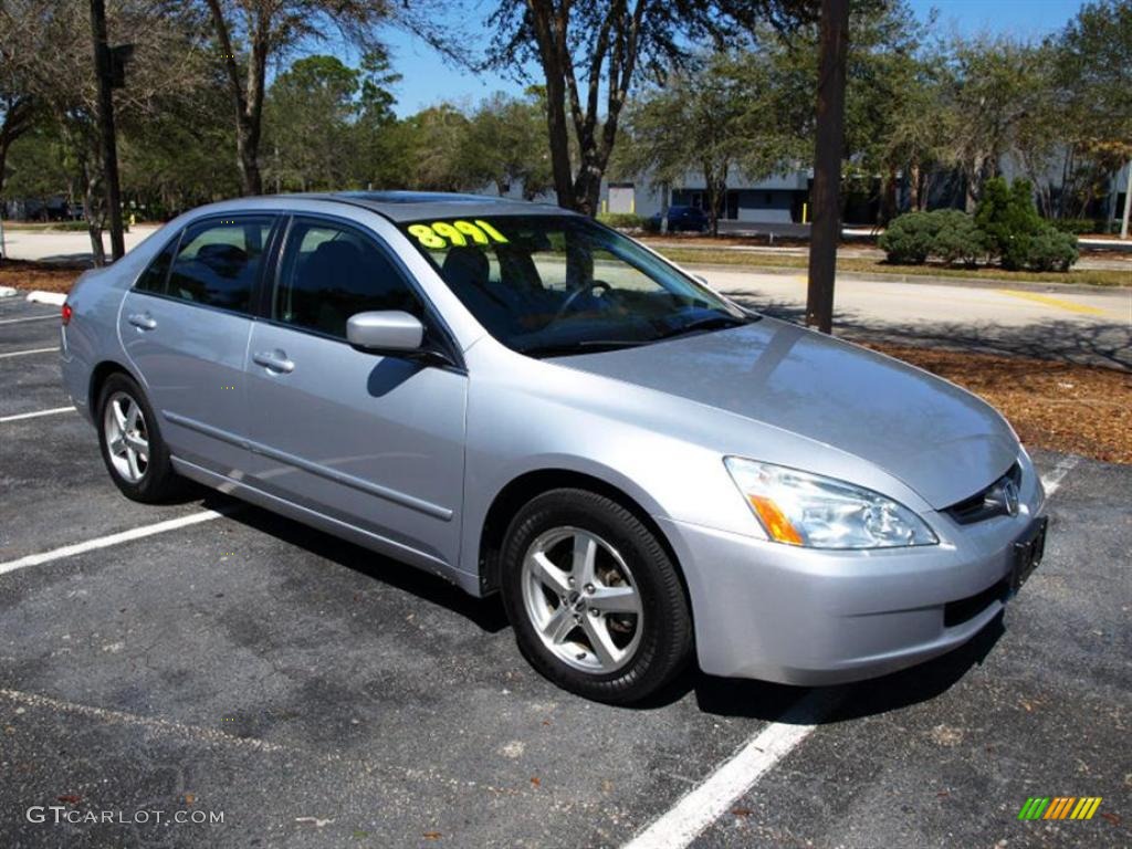 2003 Accord EX-L Sedan - Satin Silver Metallic / Black photo #1